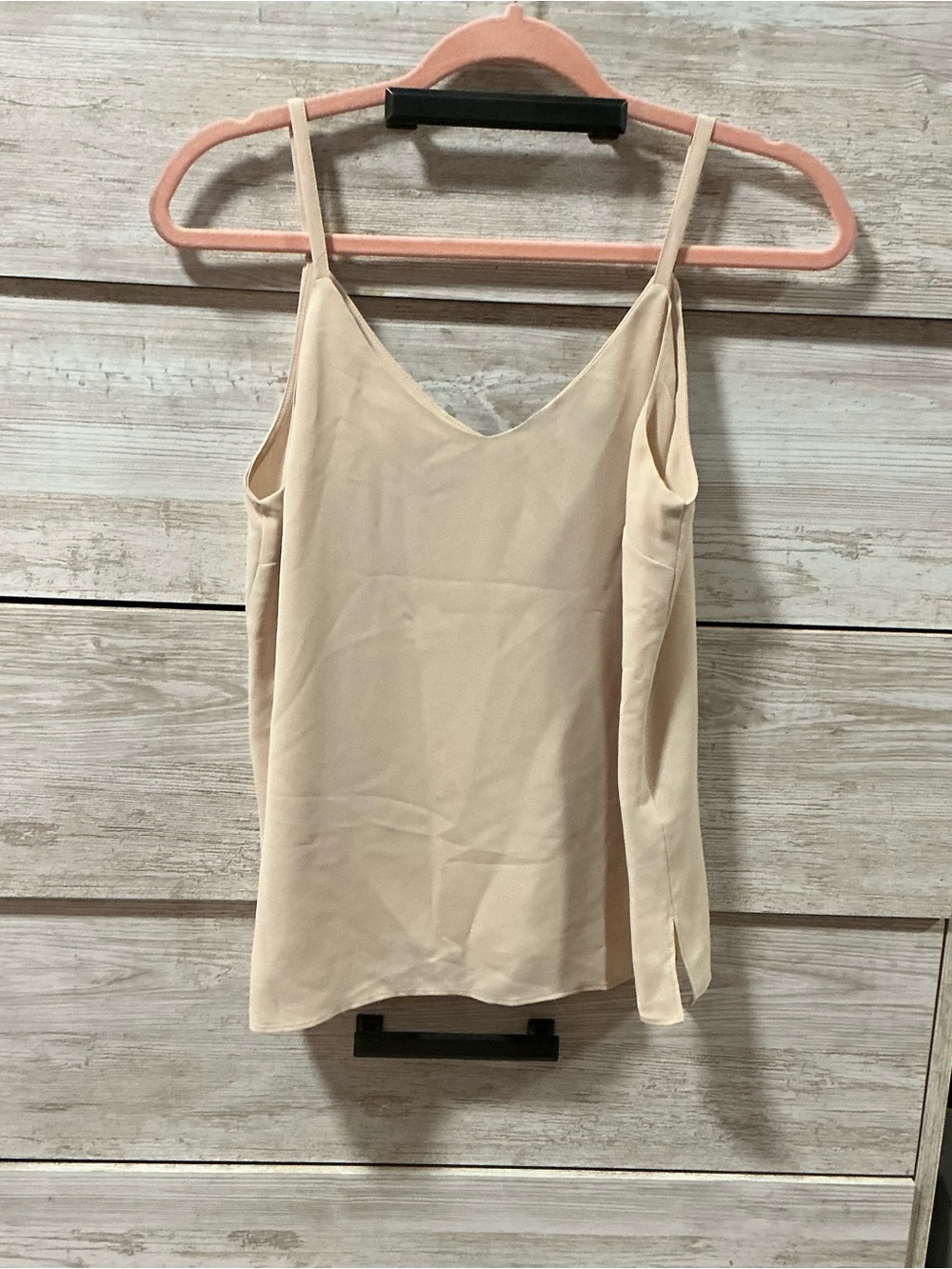 Lightweight Cream V-Neck Spaghetti Strap Cami